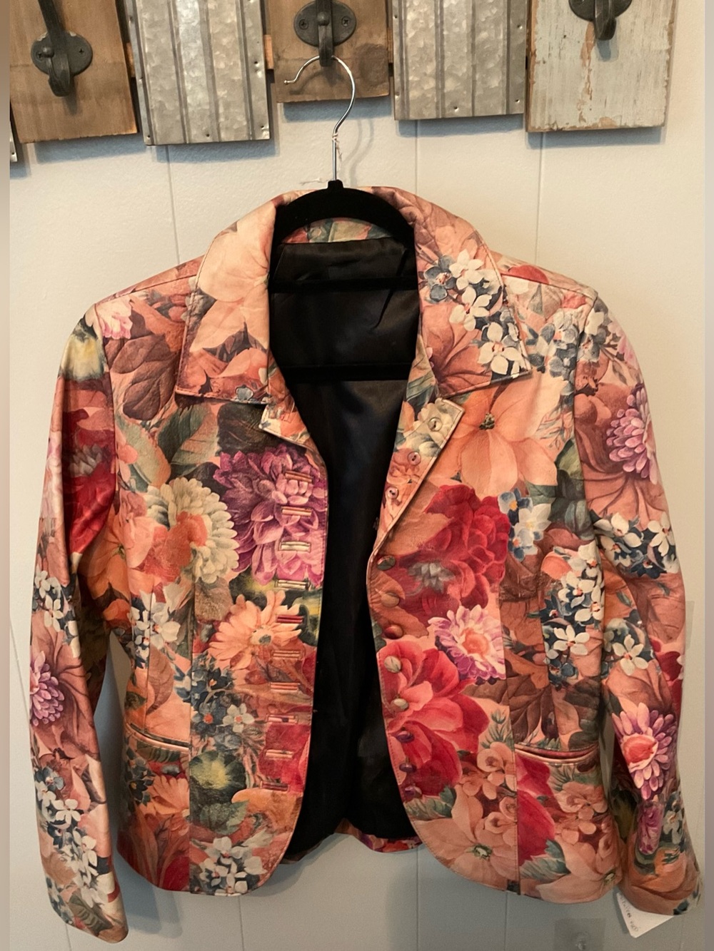 Mira Flores Floral Print Women's Blazer Jacket